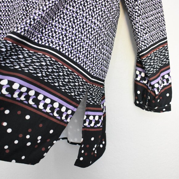 Eloquii Lace Up Front Long Sleeve Tunic Top - Picture 8 of 11